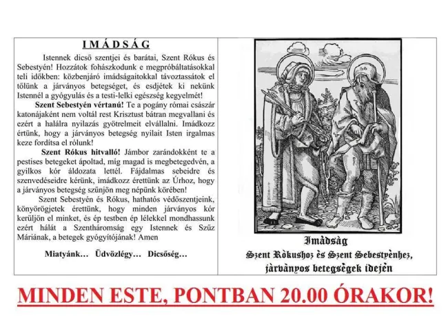 Imádkozzunk együtt a vírus idején - közösségi portálok